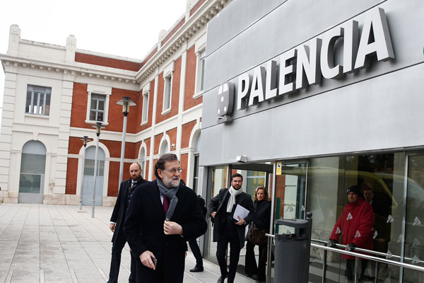 Rajoy 2018 in der Stadt Palencia, Foto Moncloa