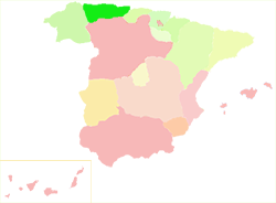 Karte von Asturien