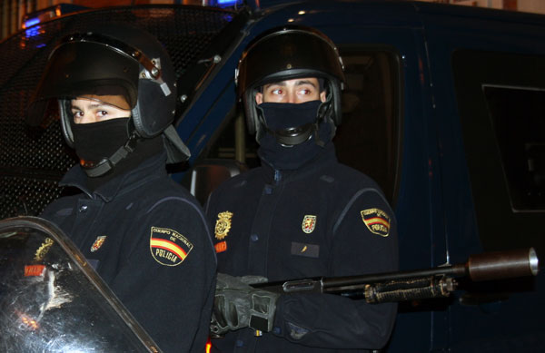 Polizisten in Madrid