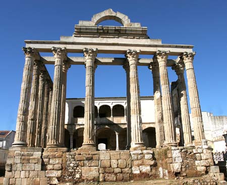 Tempel in der alten Römerstadt Mérida