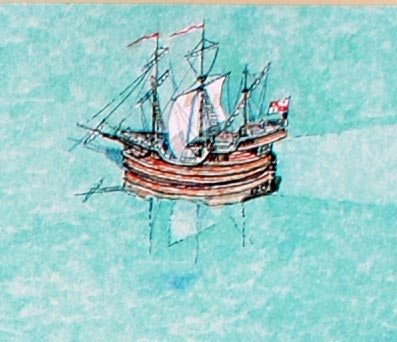 Schiff aus dem 16. Jahrhundert