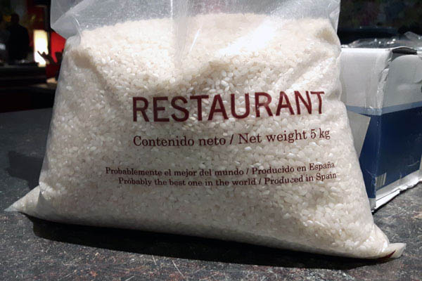 Reissack aus Valencia der Sorte Bomba