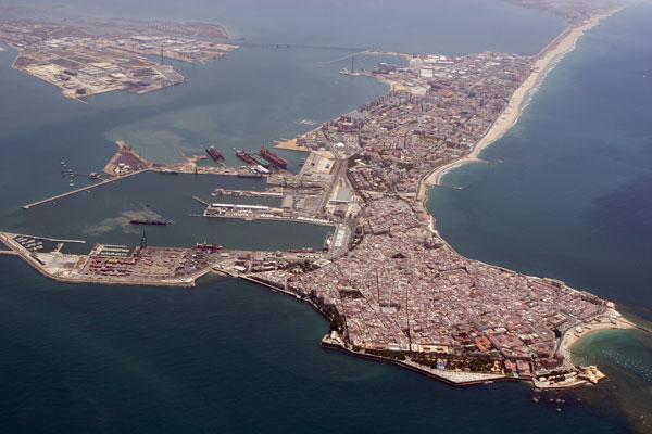 Cádiz aus der Luft fotografiert