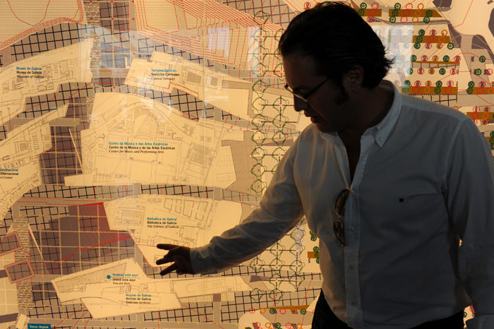 Spanischer Architekt vor Plan zur Kulturstadt in Santiago de Compostela, inzwischen mit Baustopp belegt