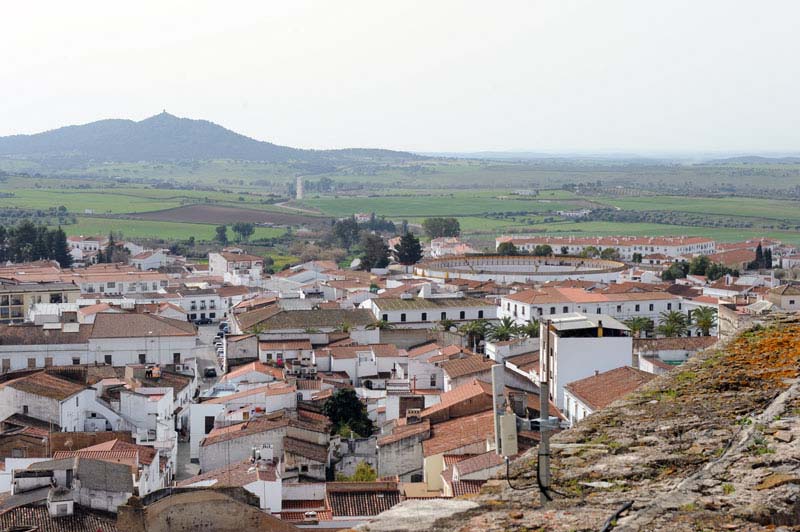 Blick über die Dächer der spanischen Stadt Jerez