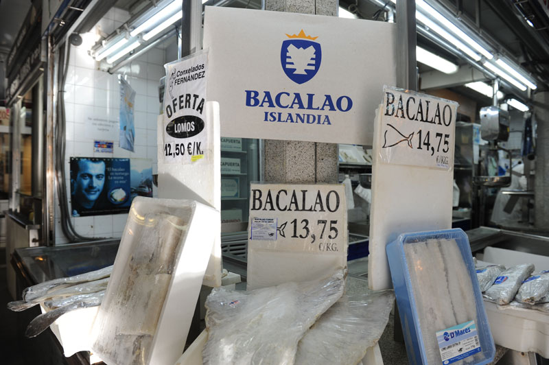 Congelados: Tiefkühlfisch in Spanien, Foto Tobias Büscher Tiefkühl-Fischstand in Spanien