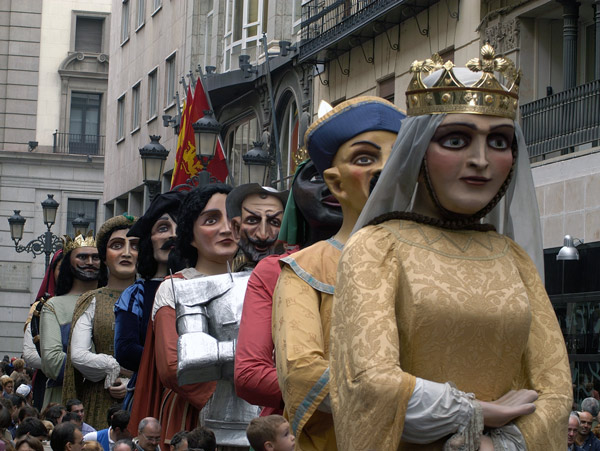 Giganten beim Fest in Spanien