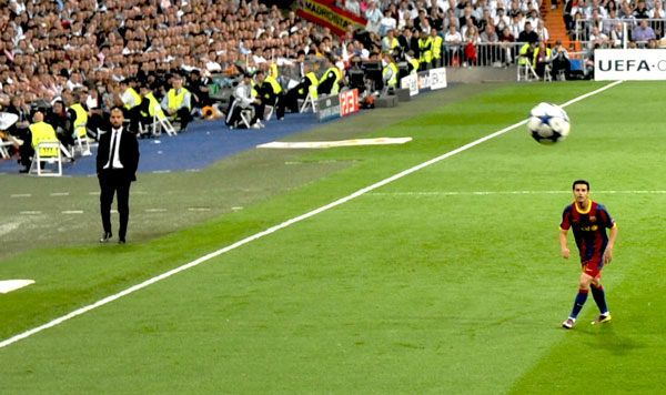 Pep Guardiola beim Spiel