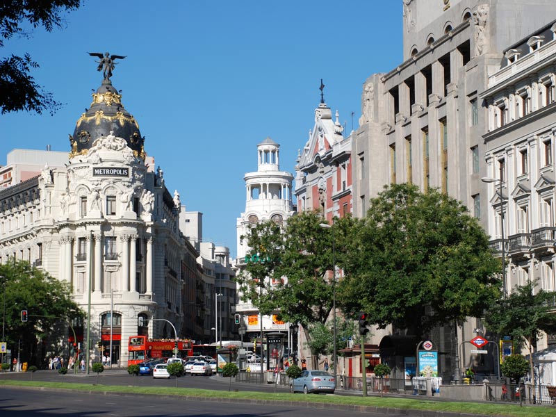 An der Gran Vía im Zentrum von Madrid