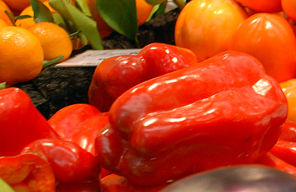 Roter und gelber Paprika