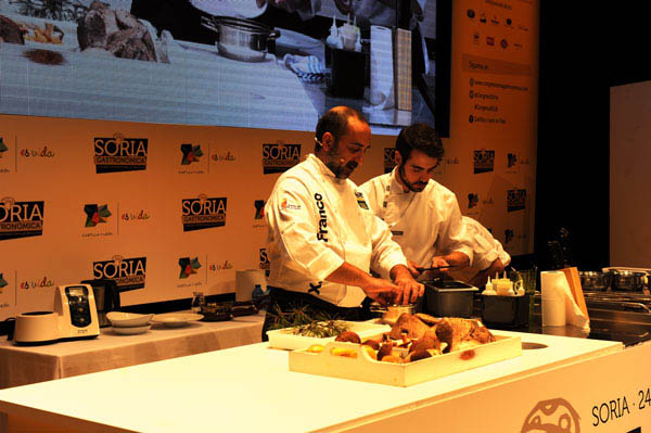 Köche beim Gastrofestival in Spanien, Soria