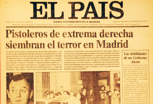 Historische Ausgabe von El País