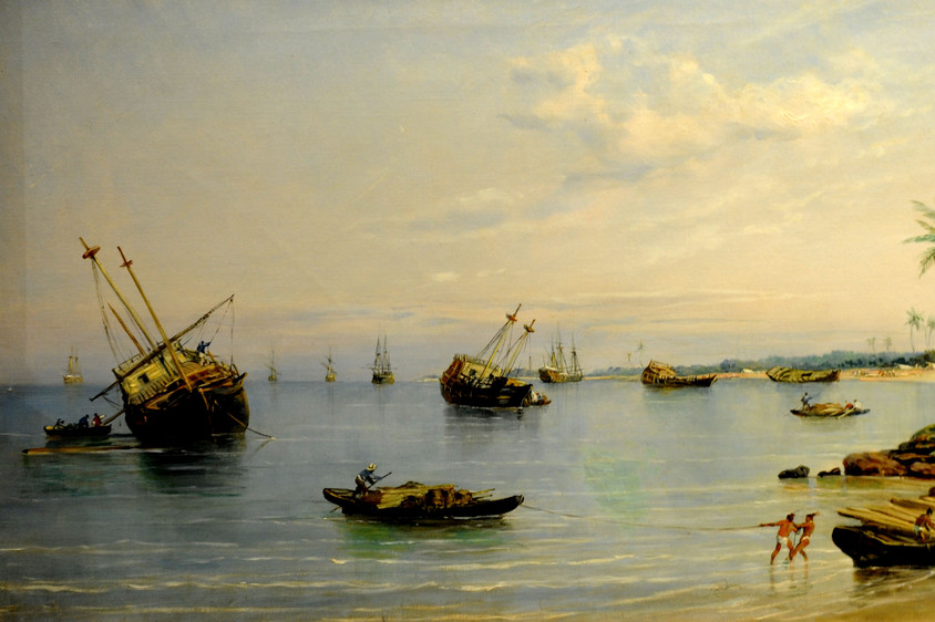 Schiffe des Hernán Cortés, Bild aus dem Museo Naval in Madrid Die Schiffe des Hernán Cortés