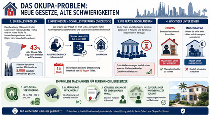 Okupas und Immobilien. Graphik Alexander Gresbek Okupas in Spanien