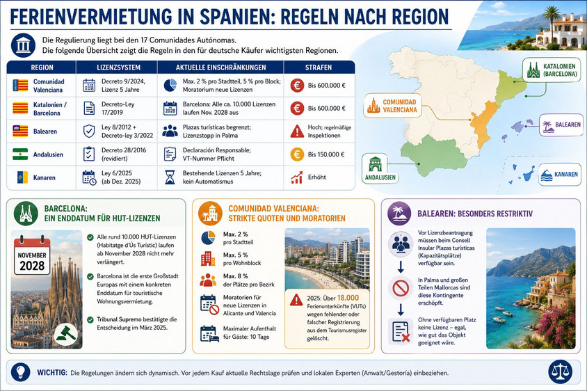 Ferienvermietung in Spanien. Graphik Alexander Gresbek Ferienvermietung in Spanien