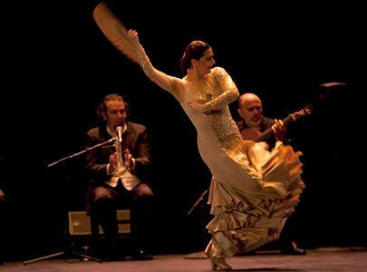 Ein Höhepunkt jeder Flamenco-Show ist der emotionale Tanz Eine Flamenco-Tänzerin