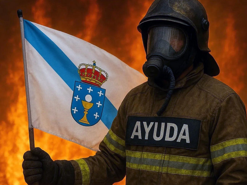 Feuerbrunst in Galicien