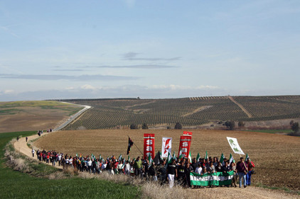 Demo im Kernland von Spanien, Foto Carmela Negrete Demo auf dem Land in Spanien