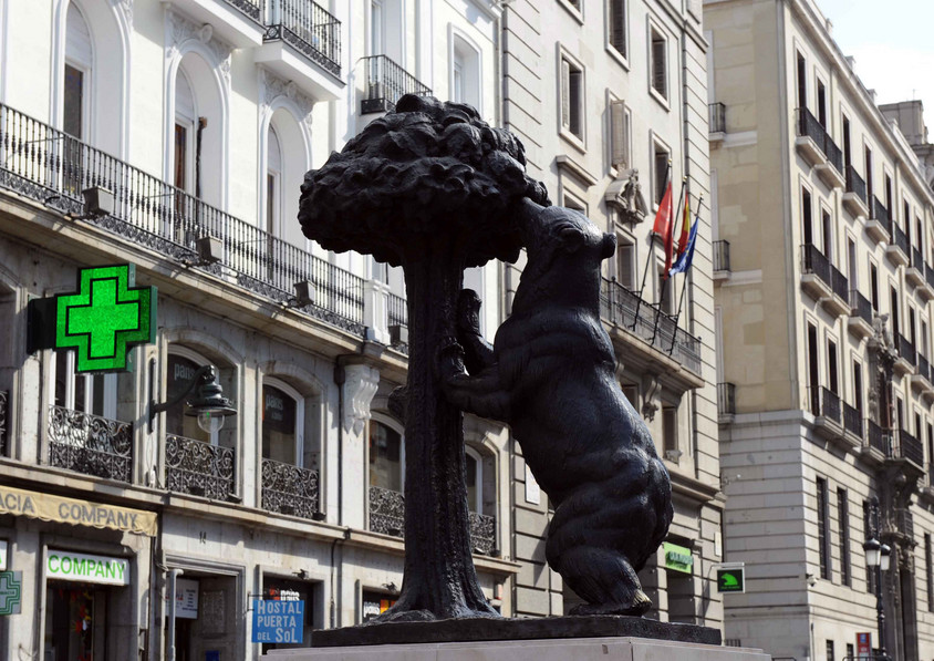 Apothekenschild auf der Puerta del Sol