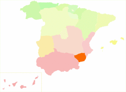 Karte mit Lage von Murcia