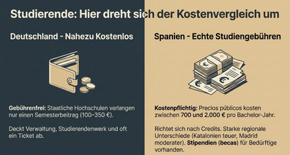 Was Studenten in Deutschland und Spanien zahlen Studiengebühren