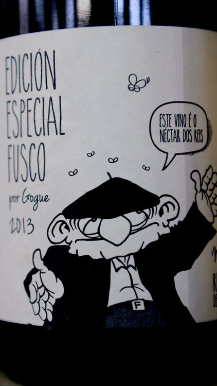 Weinetikett aus Galicien