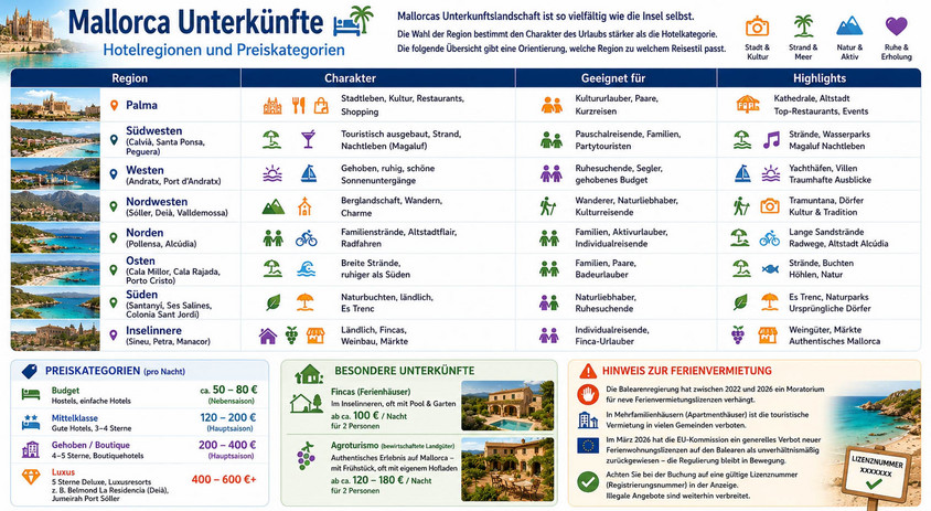 Unterk&uuml;nfte auf Mallorca