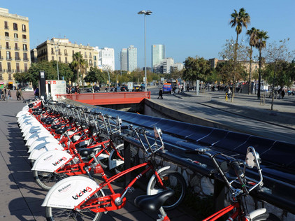 Fahrr&auml;der in Barcelona