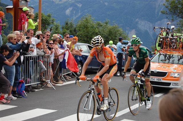 Radprofi Samuel Sánchez von Euskaltel Radprofi Samuel Sánchez auf einer Bergtour