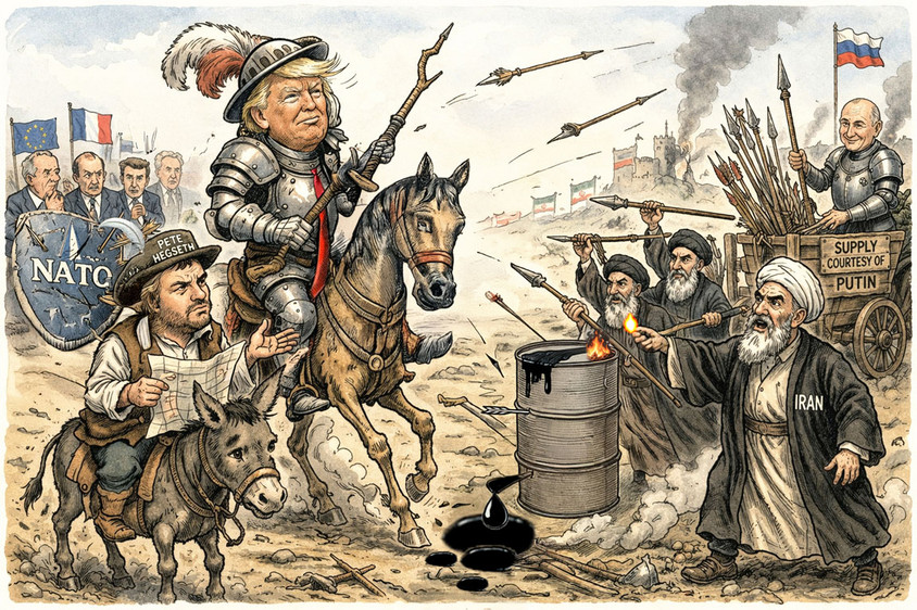 Karrikatur zum Iran-Krieg