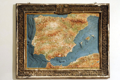 Historische Spanienkarte in Öl