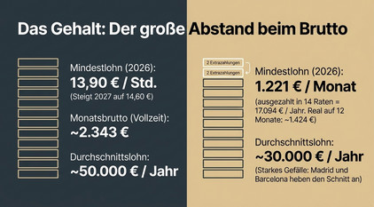 Gehälter in Spanien und Deutschland Das Gehalt