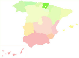 Karte vom Baskenland