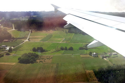 Aiport landet in Santiago de Compostela