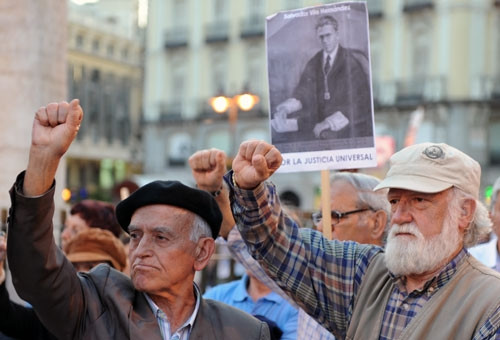 Demonstranten in Spanien Demonstranten in Spanien