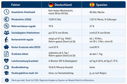 Faktor Arbeit in Spanien und Deutschland Faktor Arbeit in Spanien und Deutschland