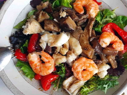 Ensalada con gambas