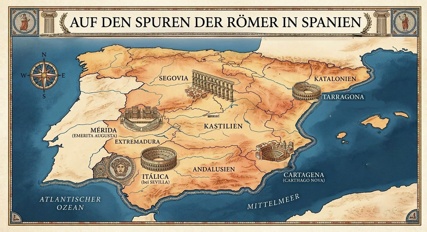 R&ouml;mische Architekturhighlights in Spanien