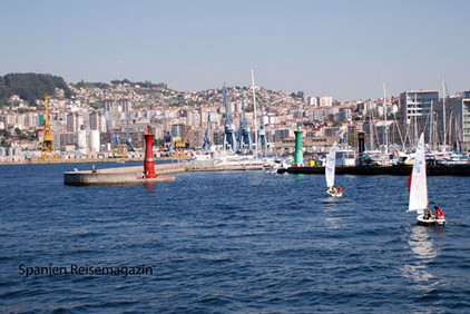 Ansicht von Vigo, Hafenstadt in Galicien