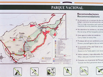 Karte der Lage des Nationalparks Teide
