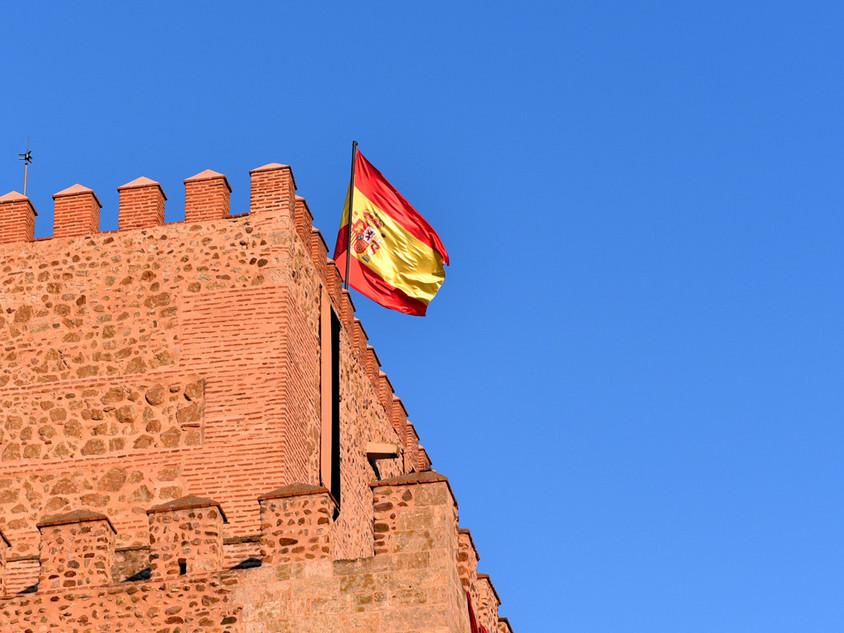 Burgflagge in Zentralspanien