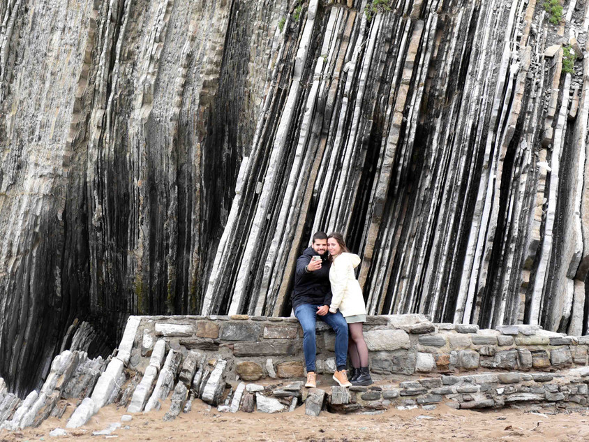 Strand des baskischen Orts Zumaia