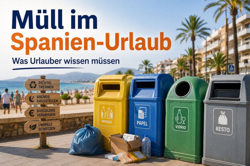 System der Mülltrennung in Spanien. Graphik: Alexander Gresbek Mülltrennung in Spanien
