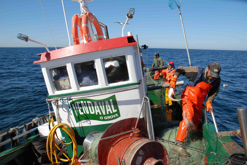 Fischerboot in Spanien Fischerboot vor der Küste Nordwestspaniens