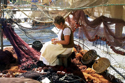 Fischernetze in Pontevedra Fischernetze aus Spanien