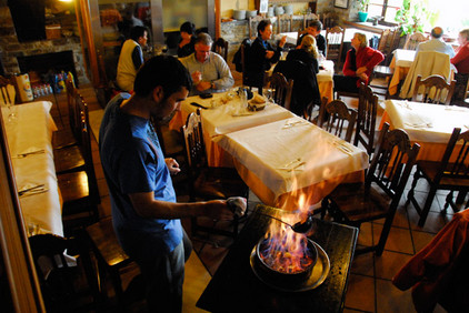 Queimada in einer Taverne in Nordwestspanien