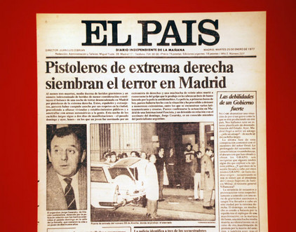 Historische Ausgabe der Tageszeitung El País aus Spanien