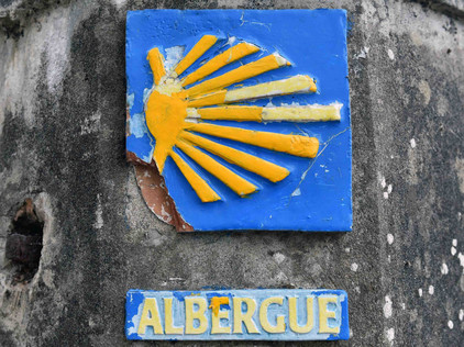 Jakobsmuschel als Symbol des Wegs