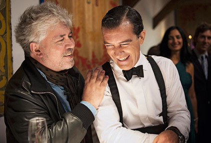 Almodóvar beim Dreh mit Antonio Banderas, tobis