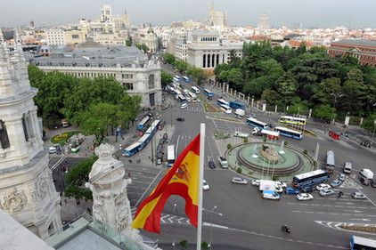 Blick vom Rathaus auf Madrid